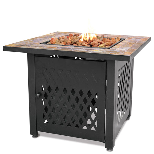 Endless Summer Fire Pit Table Gas Outdoor Fire Pit Tile Mantel by Endless Summer Mr. Bar-B-Q