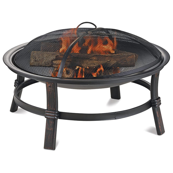 Endless Summer Wood Burning Fire Pit Brushed Copper Wood Burning Outdoor Fire Pit Mr. Bar-B-Q