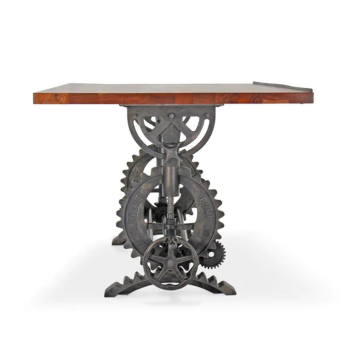 Knox Deco French Industrial Writing Table Drafting Desk - Sit/Stand Adjustable - Tilt Top