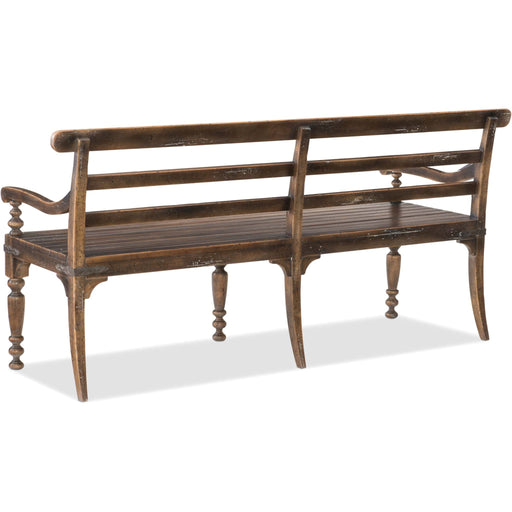 Hooker Furniture Bench Hill Country Helotes Rustic Dining Bench by Hooker Furniture