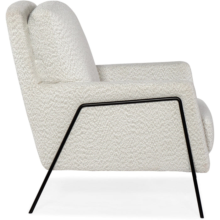 Hooker Furniture Chair Hooker Furniture Amette Metal Frame Club White Accent Chair