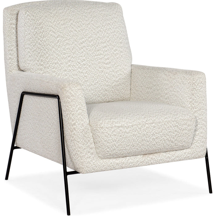 Hooker Furniture Chair Hooker Furniture Amette Metal Frame Club White Accent Chair