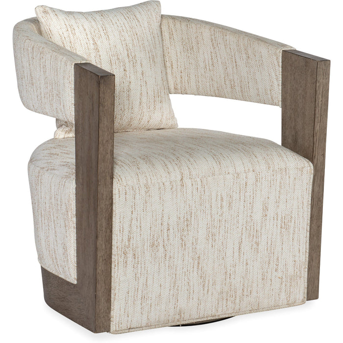 Hooker Furniture Chair Hooker Furniture Calloway Peak Swivel Beige Accent Chair