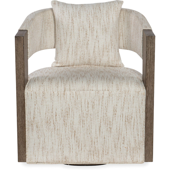 Hooker Furniture Chair Hooker Furniture Calloway Peak Swivel Beige Accent Chair