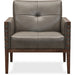 Hooker Furniture Chair Hooker Furniture Carverdale Leather Club Grey Accent Chair