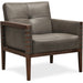 Hooker Furniture Chair Hooker Furniture Carverdale Leather Club Grey Accent Chair