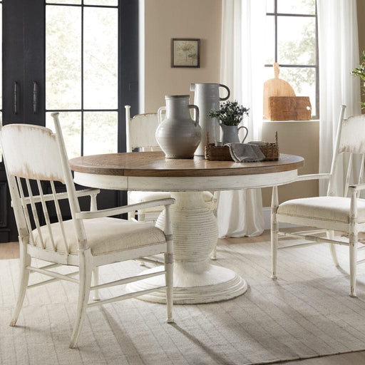 Hooker Furniture Dining Set Hooker Furniture Americana Round Pedestal White Dining Table Set