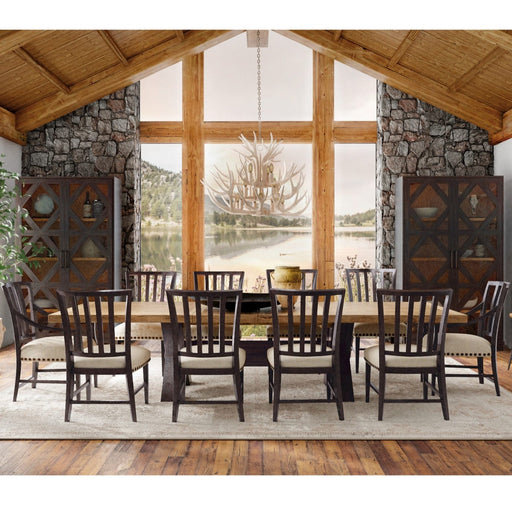 Hooker Furniture Dining Set Hooker Furniture Big Sky Rustic Wood Trestle Dining Table Set