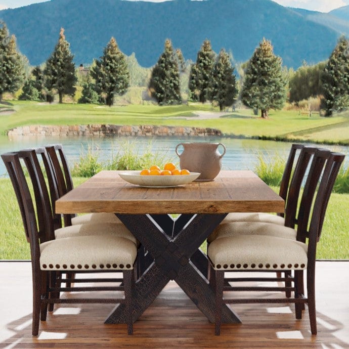 Hooker Furniture Dining Set Hooker Furniture Big Sky Rustic Wood Trestle Dining Table Set