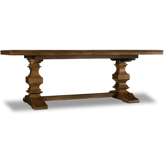 Hooker Furniture Dining Table Archivist Trestle Table with Two 18-inch Leaves by Hooker Furniture