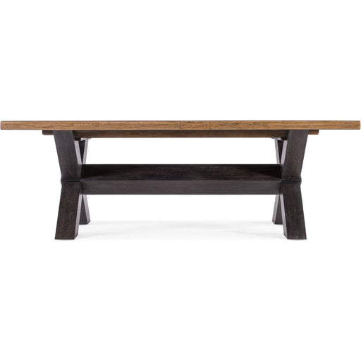 Hooker Furniture Dining Table Big Sky Trestle Dining Table with Two 20-Inch Leaves by Hooker Furniture