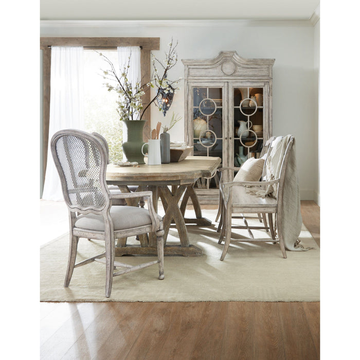 Hooker Furniture Dining Table Boheme Colibri 88in Trestle Dining Table w/1-20in Leaf by Hooker Furniture