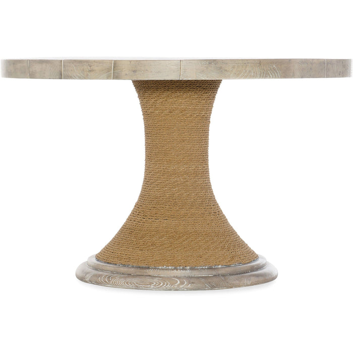 Hooker Furniture Dining Table Hooker Furniture Amani 48" Round Pedestal Solid Wood Top Dining Table