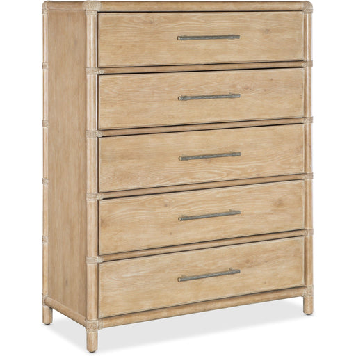 Hooker Furniture Dresser Hooker Furniture Bedroom Retreat Pole Rattan Five-Drawer Chest