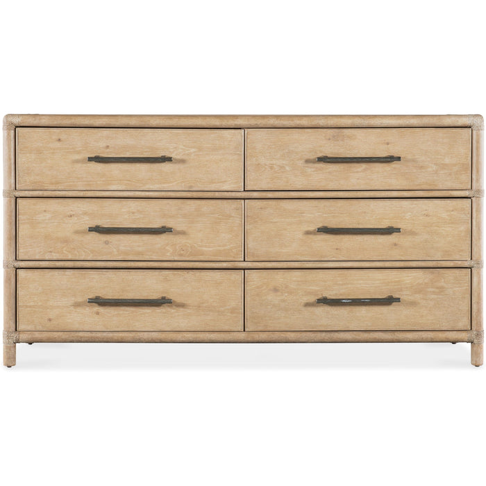 Hooker Furniture Dresser Hooker Furniture Bedroom Retreat Pole Rattan Wide 6 Drawer Dresser