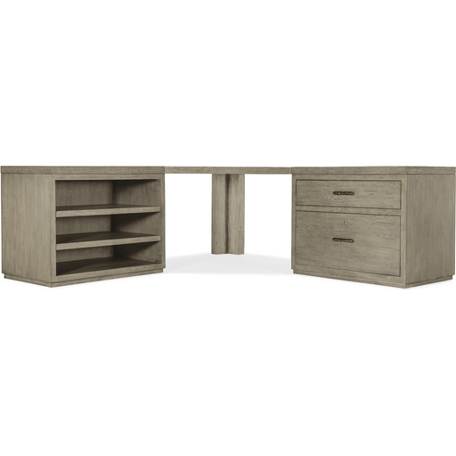 Hooker Furniture Home Office Desk Desk Linville Falls Corner Combo-2-36in Tops and Lateral File by Hooker Furniture