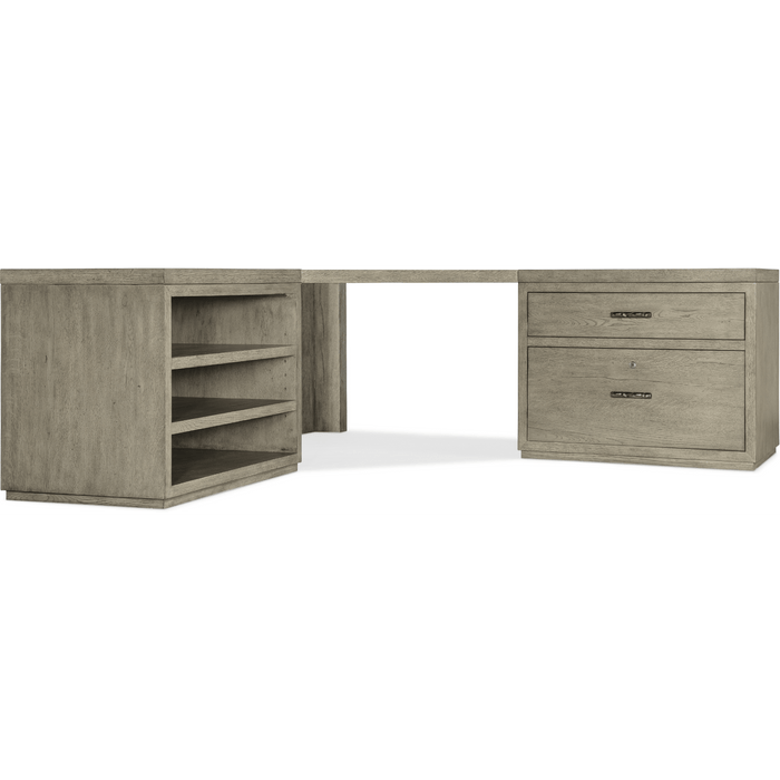 Hooker Furniture Home Office Desk Desk Linville Falls Corner Combo-2-36in Tops and Lateral File by Hooker Furniture