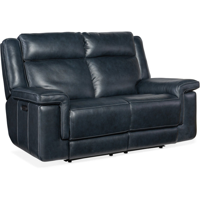 Hooker Furniture Loveseat Hooker Furniture Blue Montel Lay Flat Power Recline Loveseat