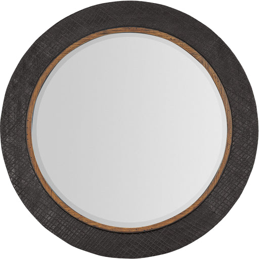 Hooker Furniture Mirror Hooker Furniture Big Sky Grey Wood Round Accent Mirror