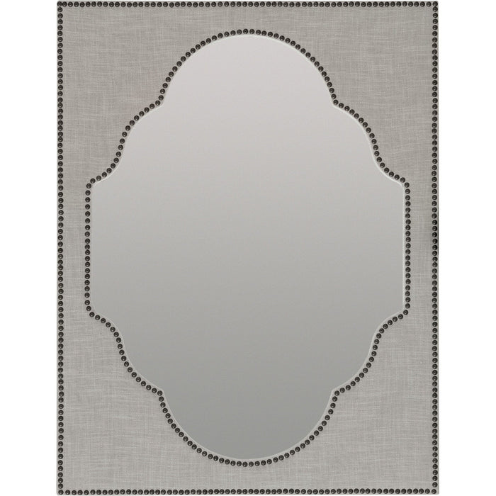 Hooker Furniture Mirror Hooker Furniture Boheme Nourmand Grey Linen Wrapped Mirror