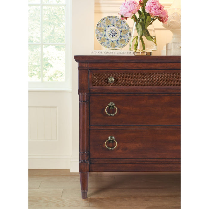 Hooker Furniture Nightstand Hooker Charleston 3 Drawer Antique Cherry Oak Nightstand w/USB Port