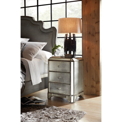 Hooker Furniture Nightstand Hooker Furniture Bedroom Arabella Mirrored Three-Drawer Nightstand