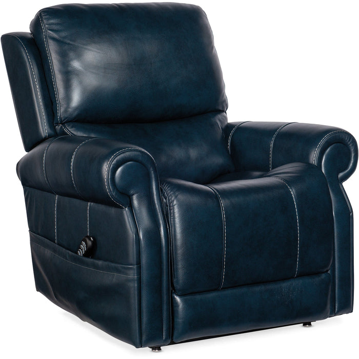 Hooker Furniture Recliner Hooker Furniture Blue Leather Eisley Power Recliner