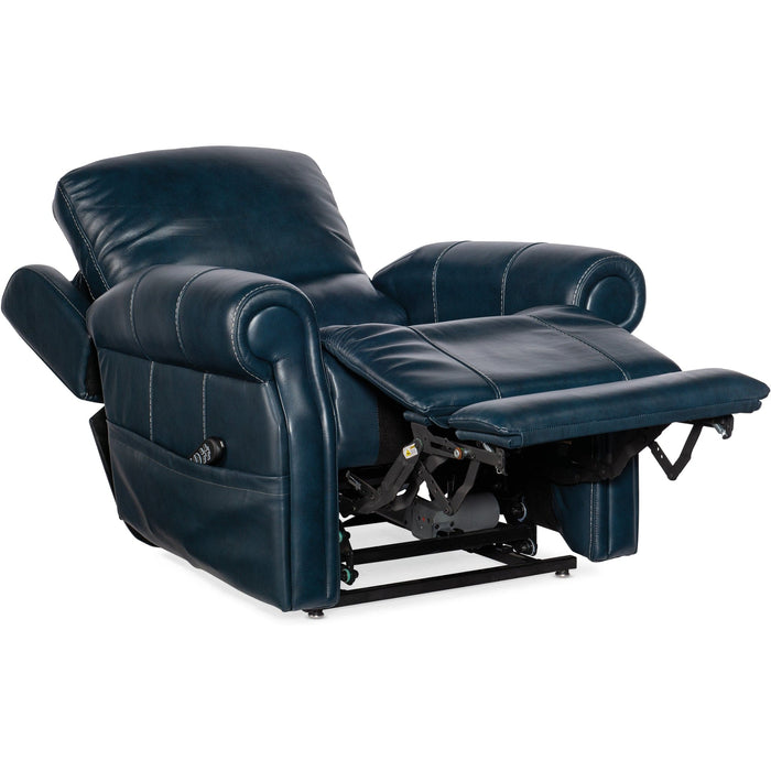 Hooker Furniture Recliner Hooker Furniture Blue Leather Eisley Power Recliner