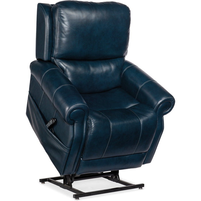 Hooker Furniture Recliner Hooker Furniture Blue Leather Eisley Power Recliner