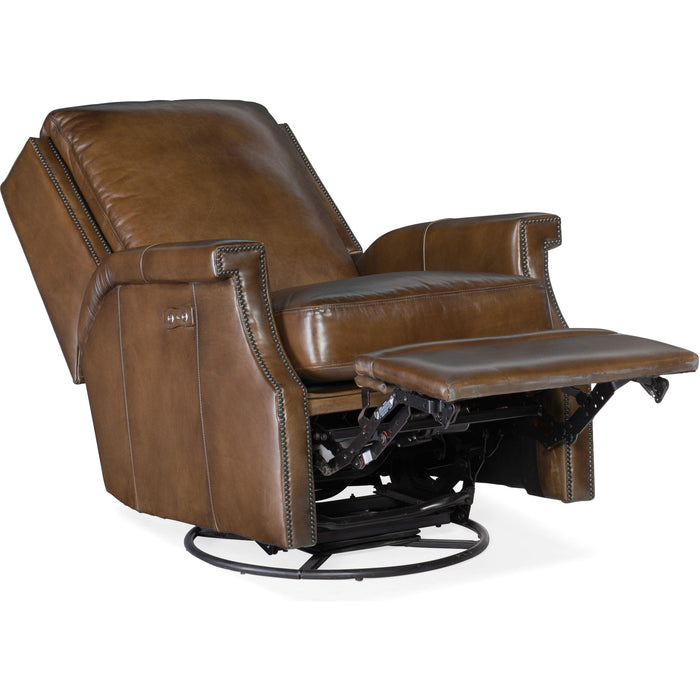 Hooker Furniture Recliner Hooker Furniture Brown Collin PWR Swivel Glider Recliner