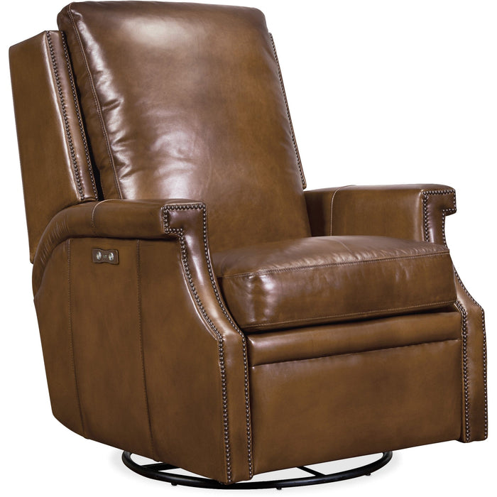 Hooker Furniture Recliner Hooker Furniture Brown Collin PWR Swivel Glider Recliner