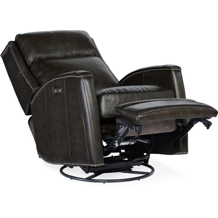 Hooker Furniture Recliner Hooker Furniture Brown Declan PWR Swivel Glider Recliner