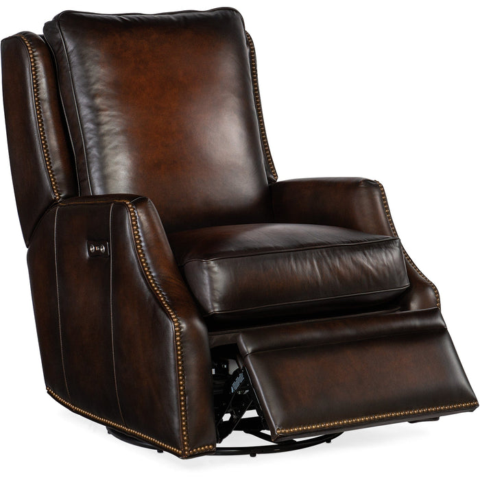 Hooker Furniture Recliner Hooker Furniture Brown Kerley PWR Swivel Glider Recliner