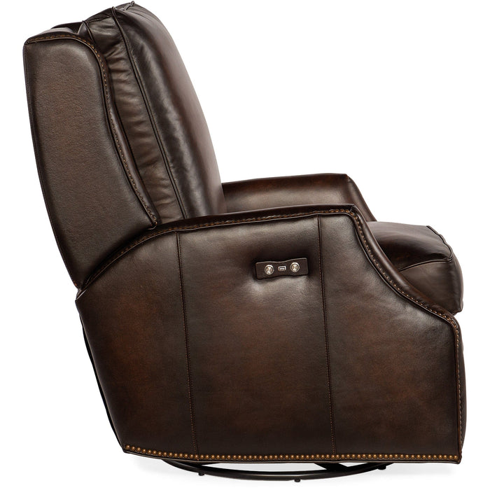 Hooker Furniture Recliner Hooker Furniture Brown Kerley PWR Swivel Glider Recliner