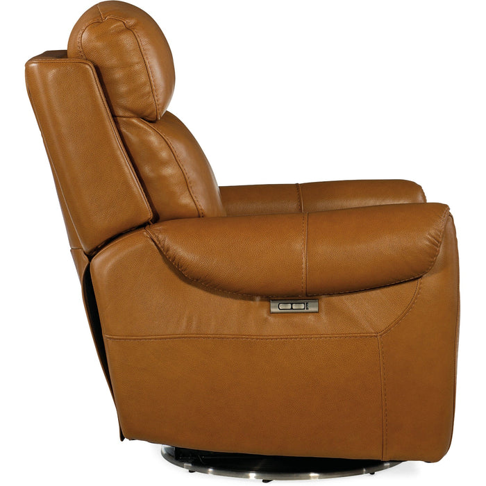 Hooker Furniture Recliner Hooker Furniture Brown Sterling Swivel Power Recliner