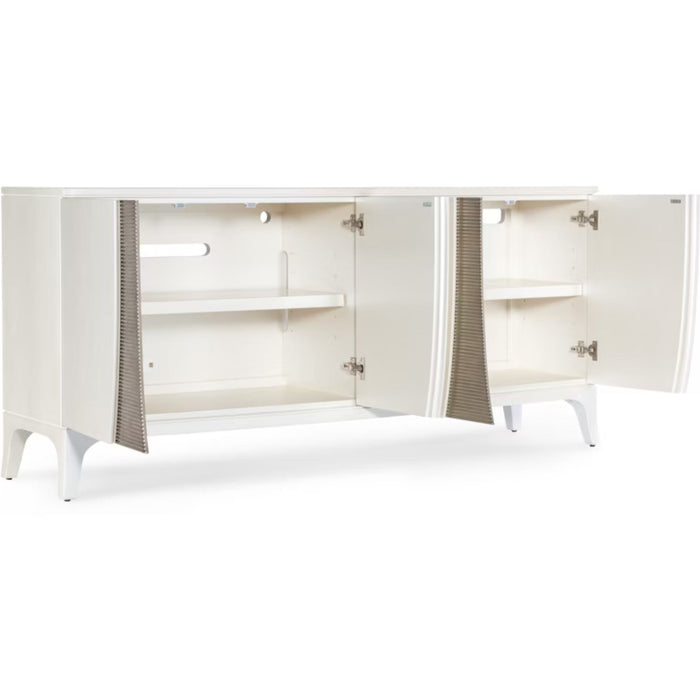 Hooker Furniture TV Console Hooker Furniture  Bella Donna White Entertainment Credenza