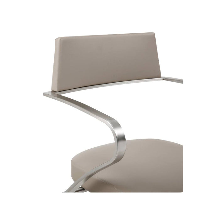 Whiteline Modern Zuri Taupe Adjustable Barstool/Counter Stool