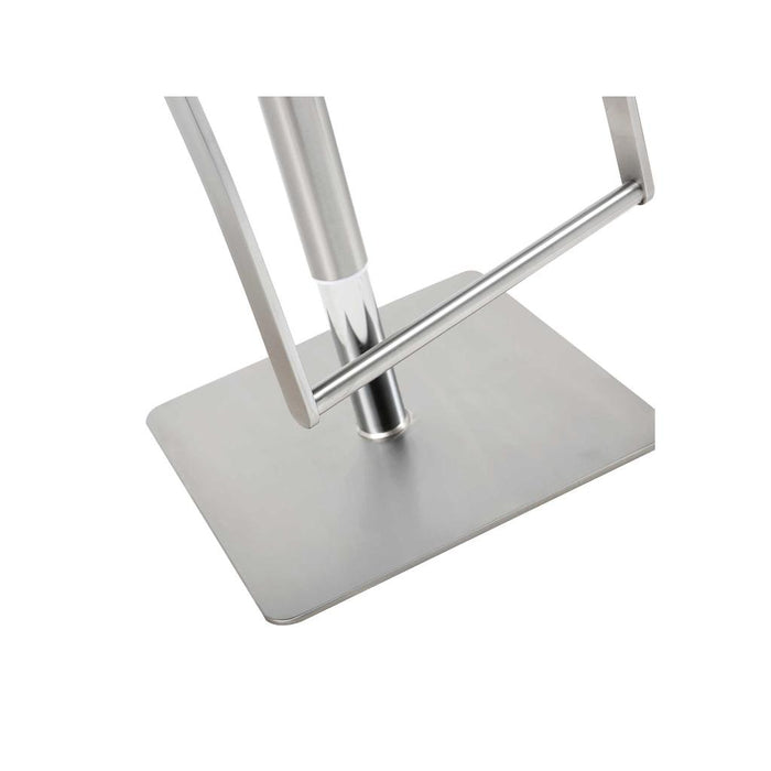 Whiteline Modern Zuri White Adjustable Barstool/Counter Stool
