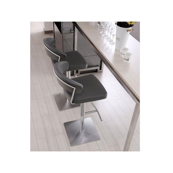 Whiteline Modern Maureen Grey Adjustable Barstool/Counter Stool