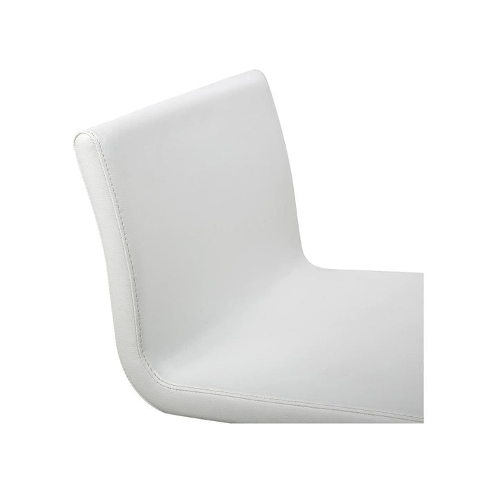 Whiteline Modern Watson White Adjustable Barstool/Counter Stool