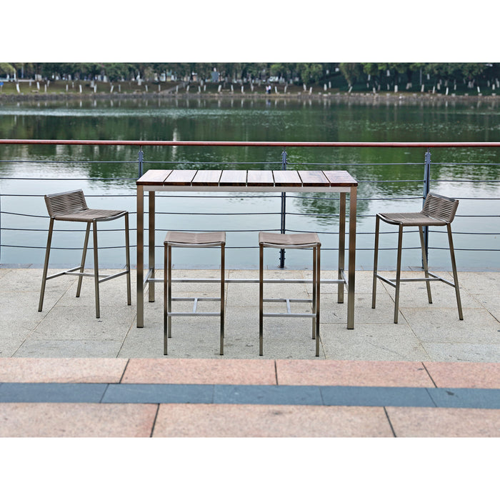 Whiteline Modern Stone Outdoor Bar Table