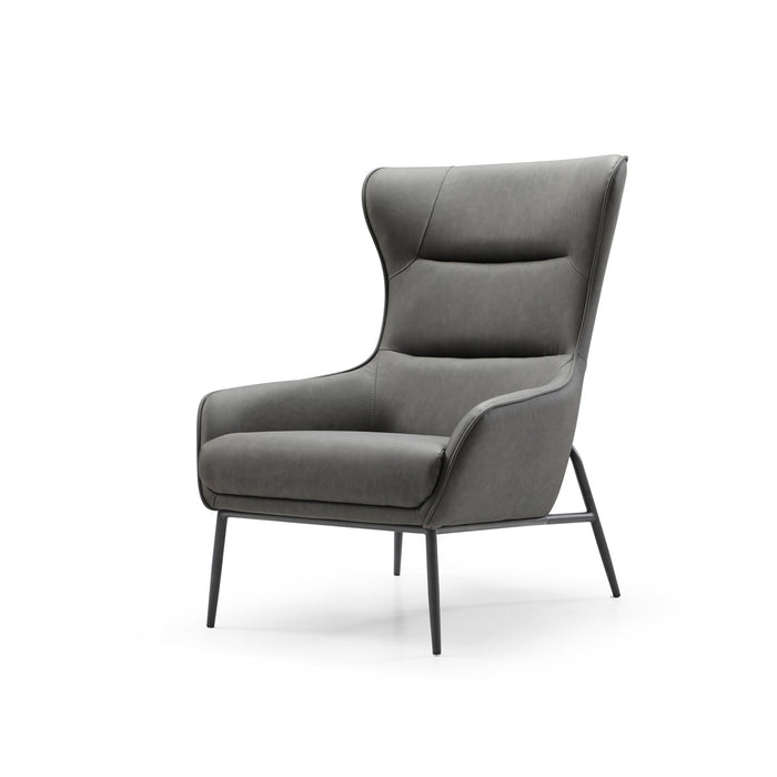 Whiteline Modern Wyatt Faux Leather Accent Chair