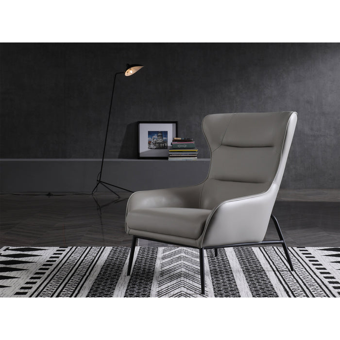 Whiteline Modern Wyatt Faux Leather Accent Chair