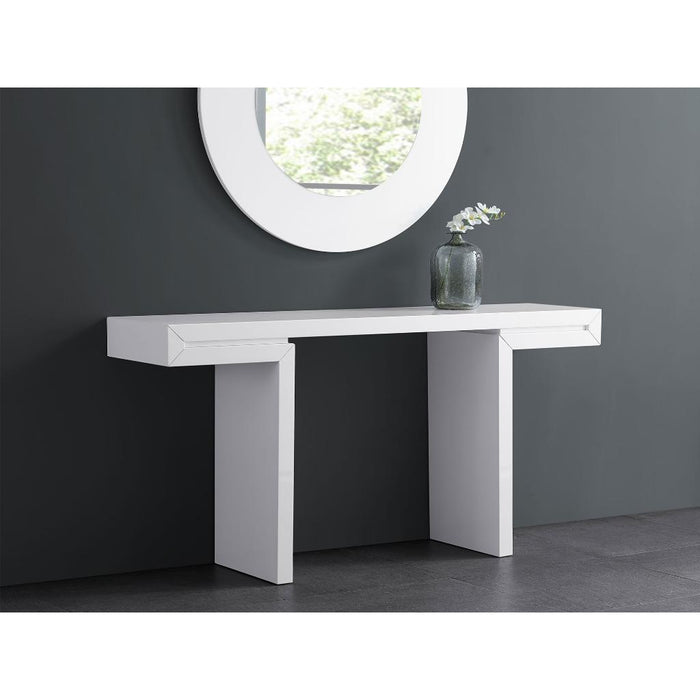 Whiteline Modern Delaney White Console Table