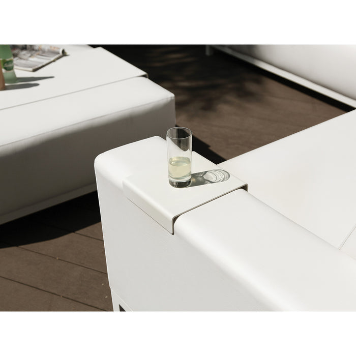 Whiteline Modern Andrew White Outdoor Sofa Lounge Set