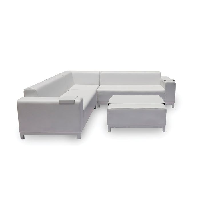 Whiteline Modern Andrew White Outdoor Sofa Lounge Set