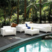 Whiteline Modern Andrew White Outdoor Sofa Lounge Set