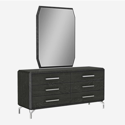 Whiteline Modern Los Angeles Black High Gloss Double Dresser 