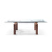 Whiteline Modern Mid Century Davy Extendable Glass Dining Table 