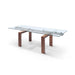 Whiteline Modern Mid Century Davy Extendable Glass Dining Table Set